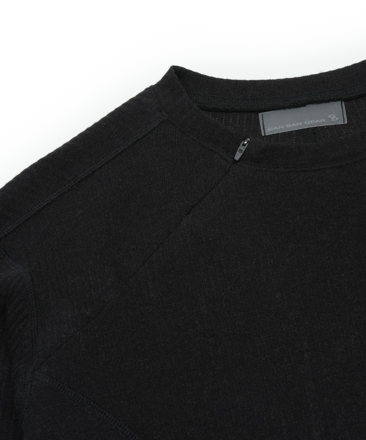 Ribbed Long Sleeves - Black