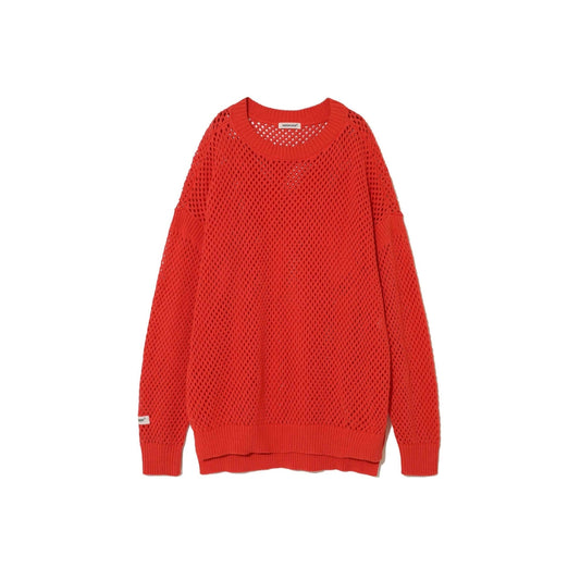 Cotton Net Pullover Sweater