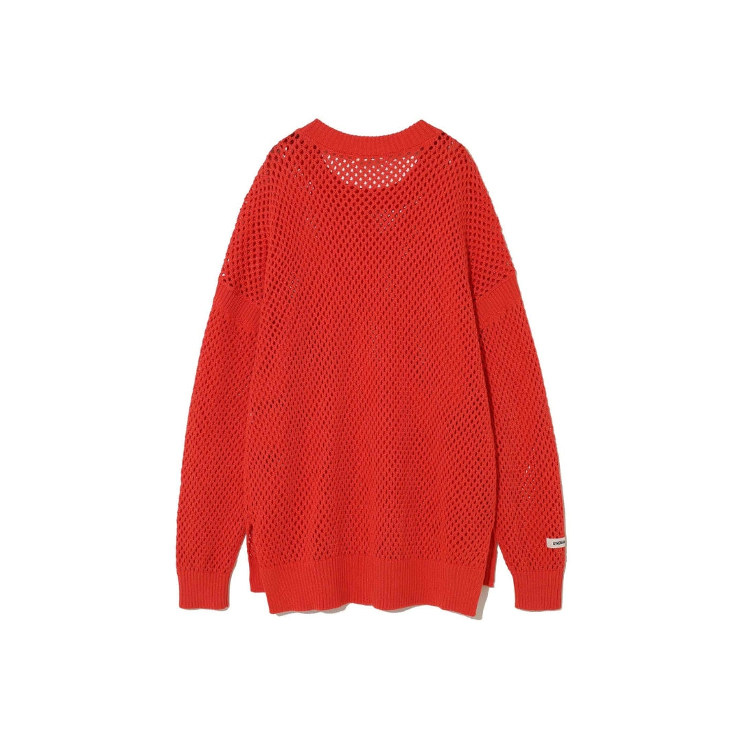 Cotton Net Pullover Sweater