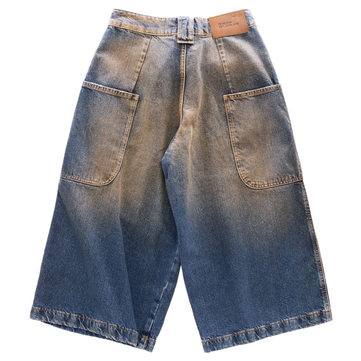 Dirty Baggy Jean Short - Blue