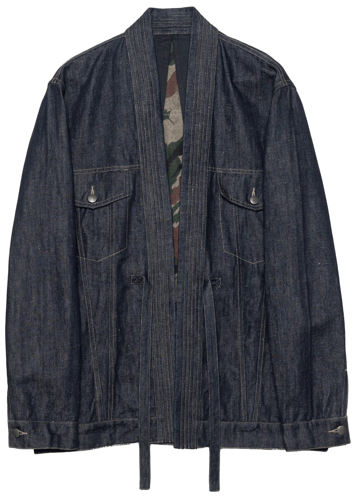 6059 Maha Hemp Denim Kimono - Indigo