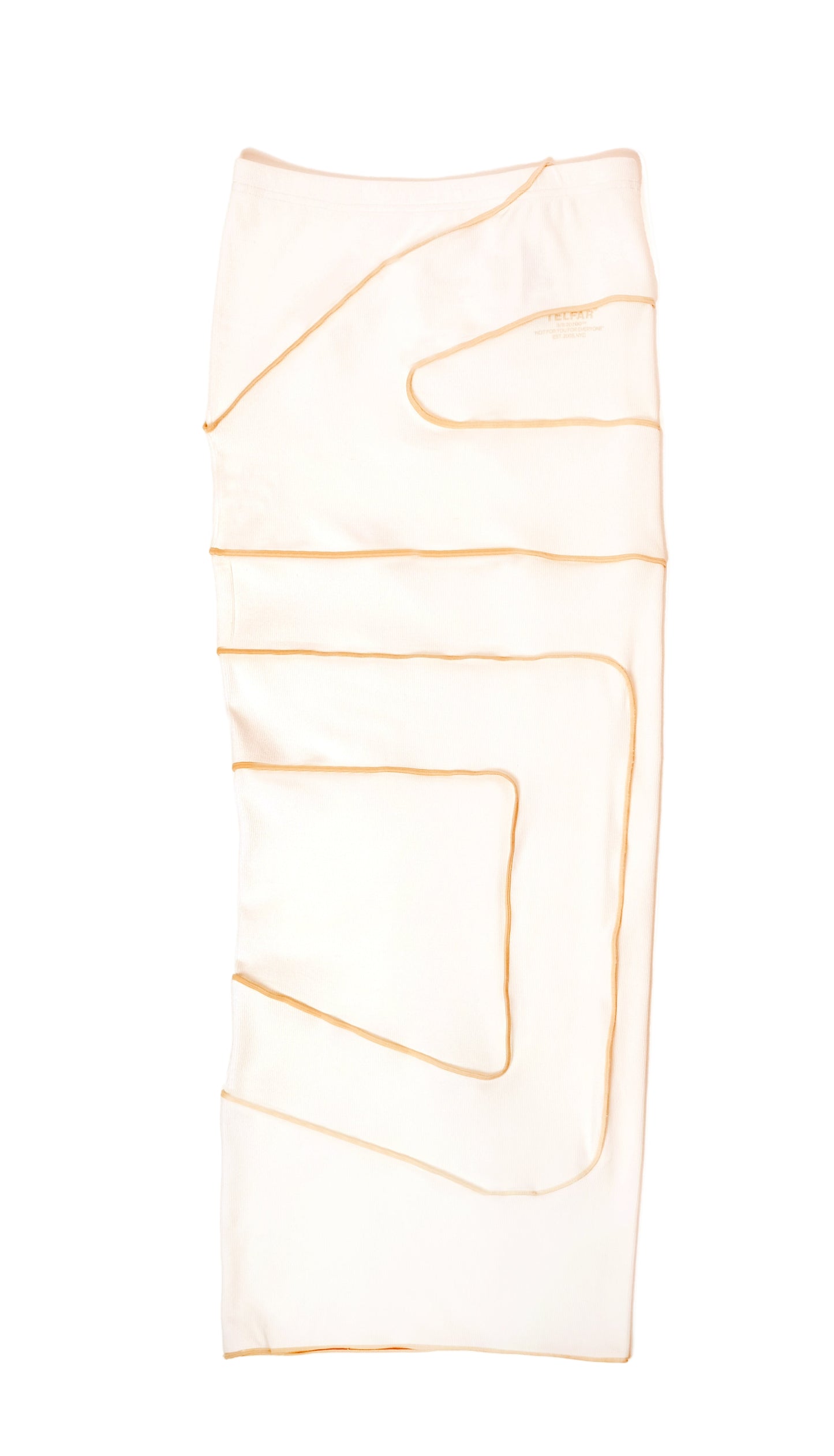 Pieced Rib Maxi Skirt - White