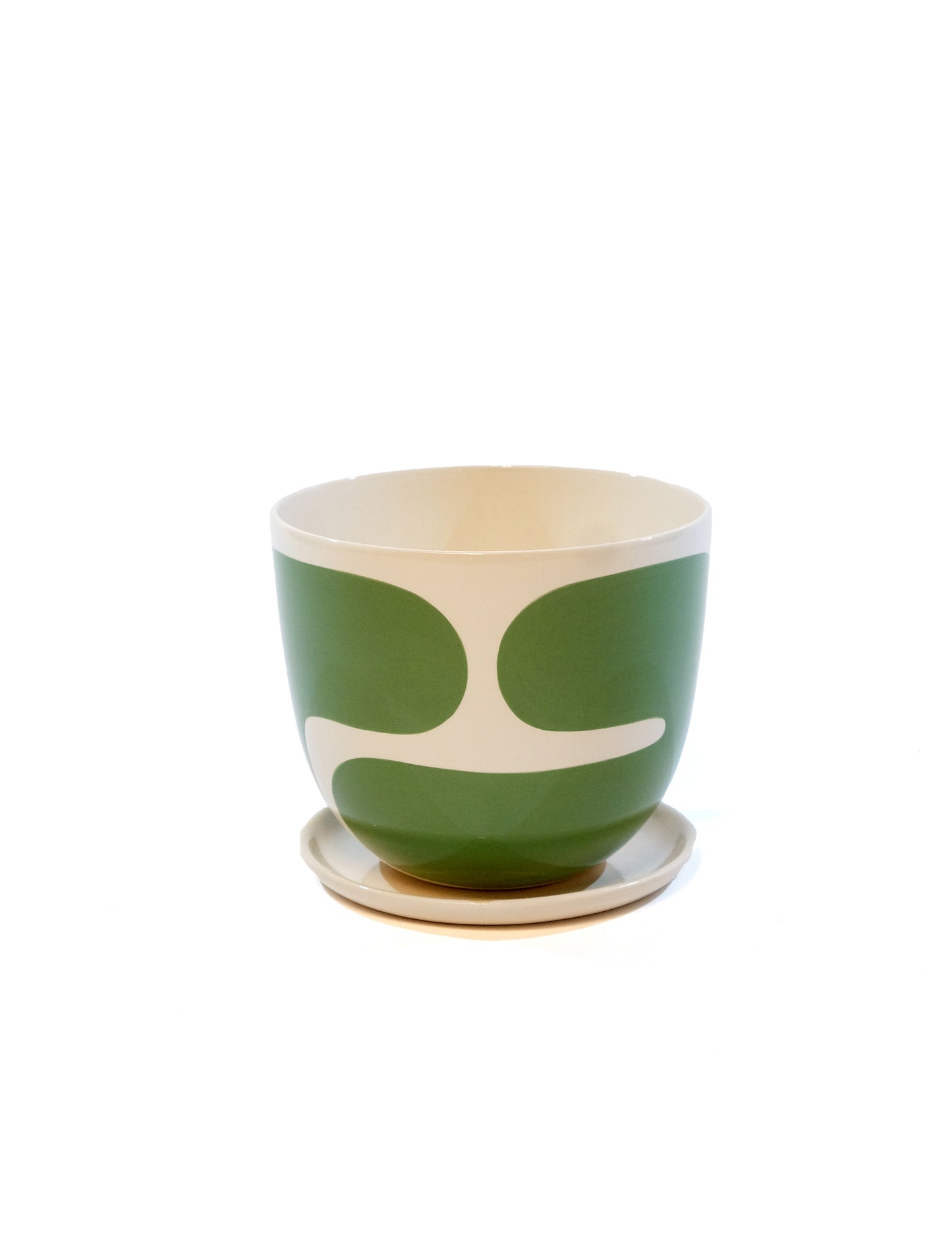 Meadow Color Block Planter Gloss + Saucer