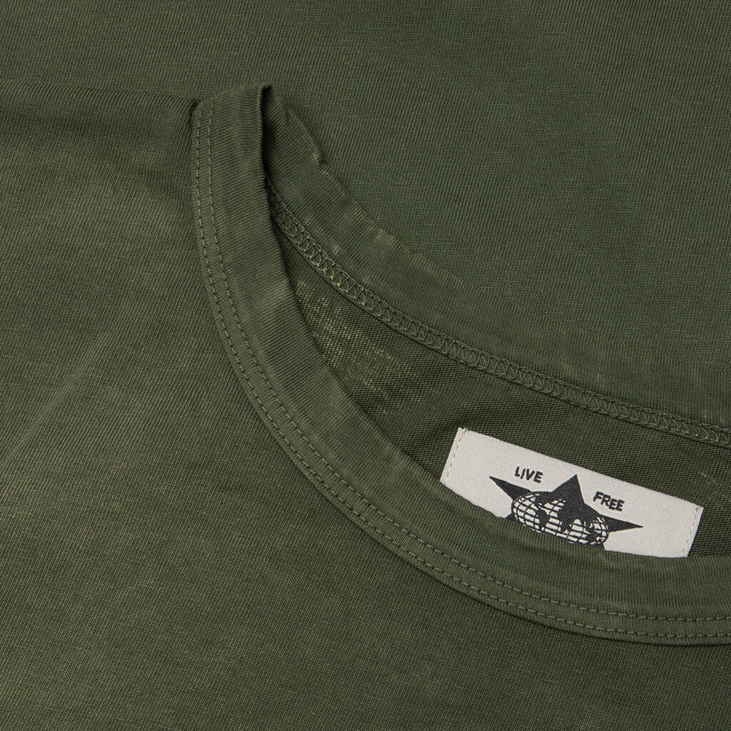 Irie Ringer Tee - Vintage Green