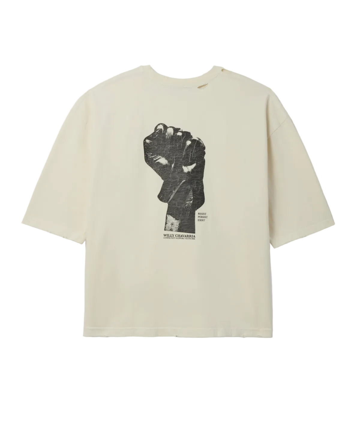 Resist, Persist, Exist, Buffalo Tee - Eggshell