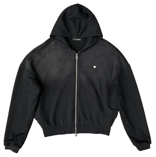 Double Platinum Full Zip Hoodie - Jet Black