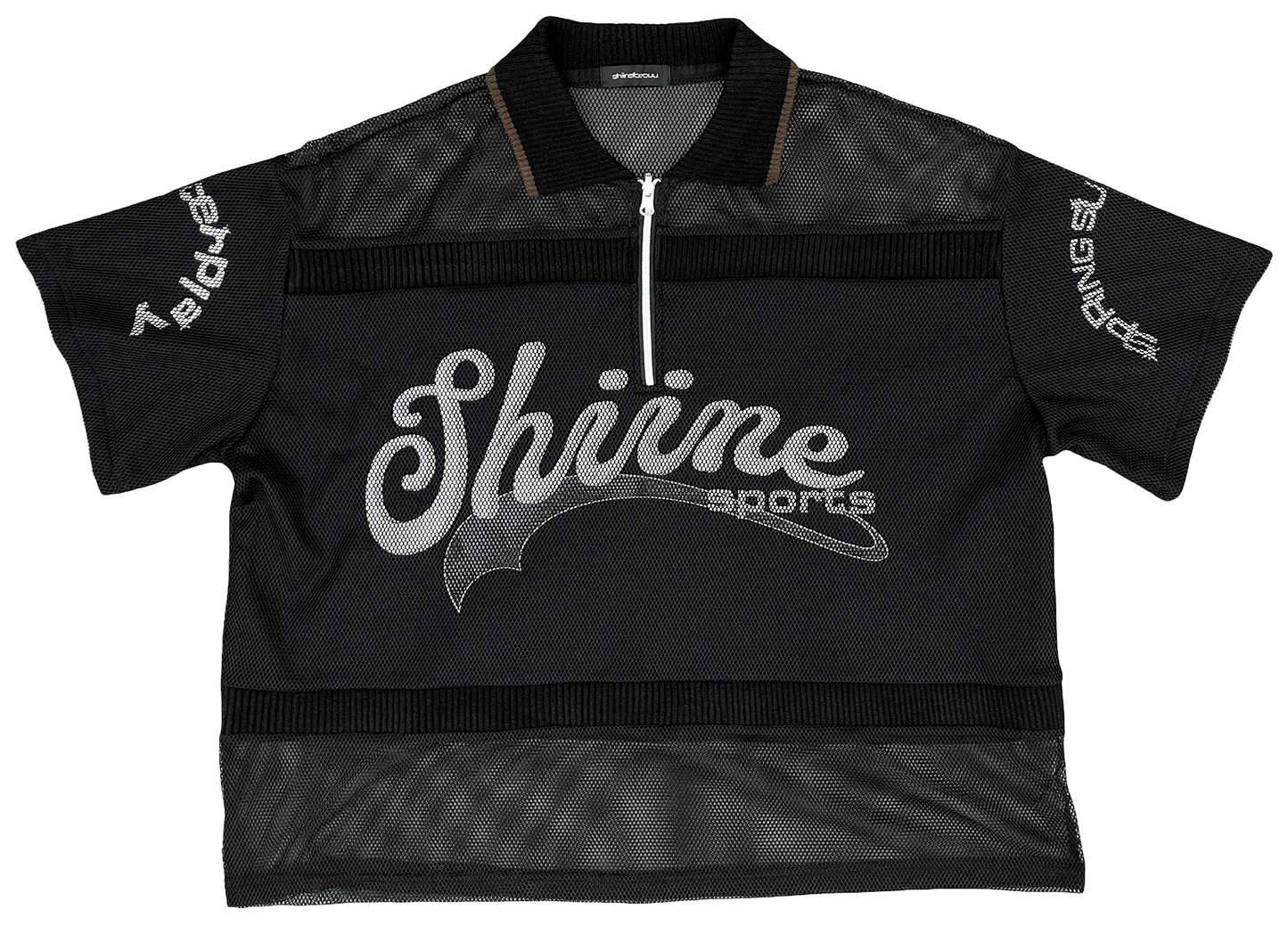 Double Layer Mesh Jersey - Black