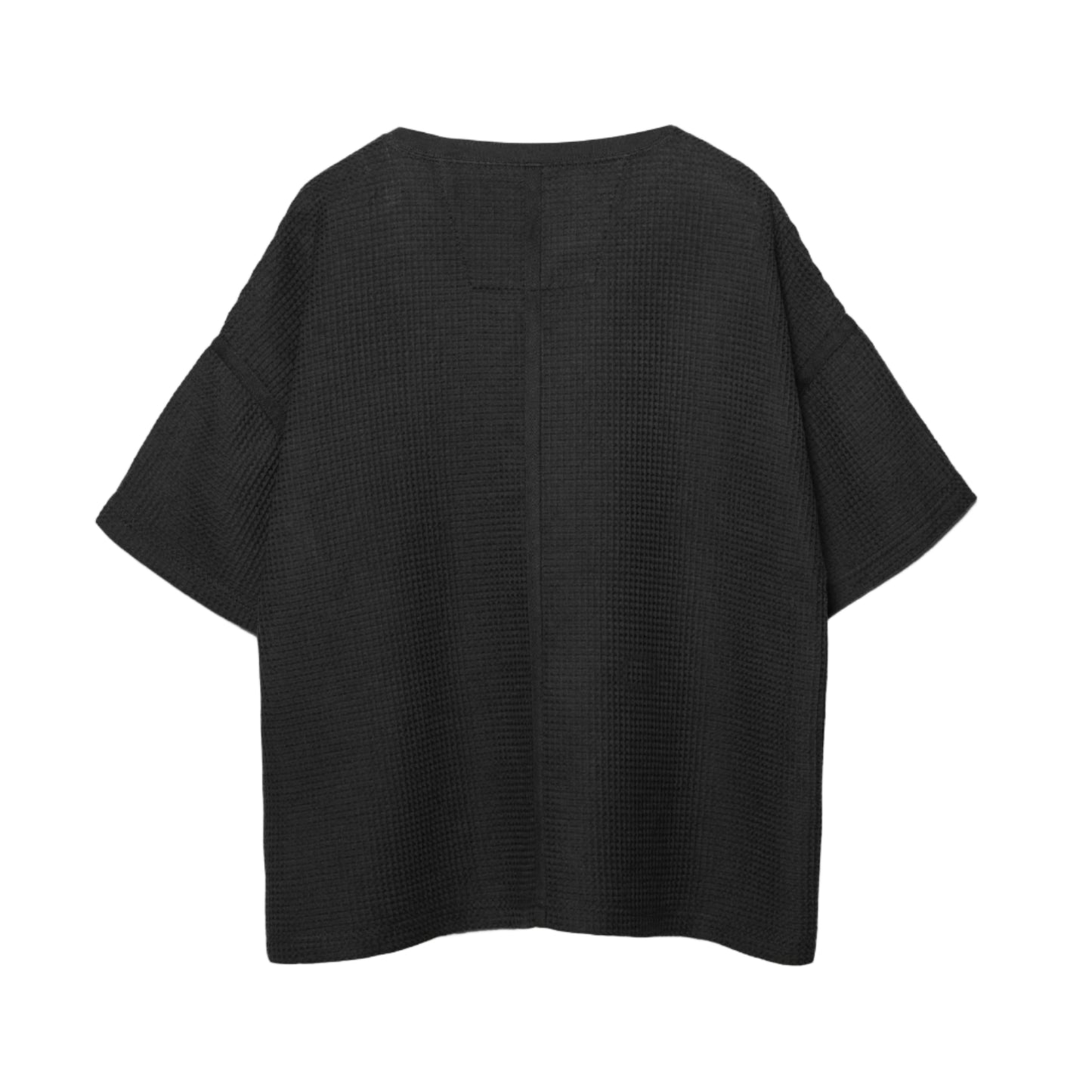7127 Waffle Kimono Tee - Black