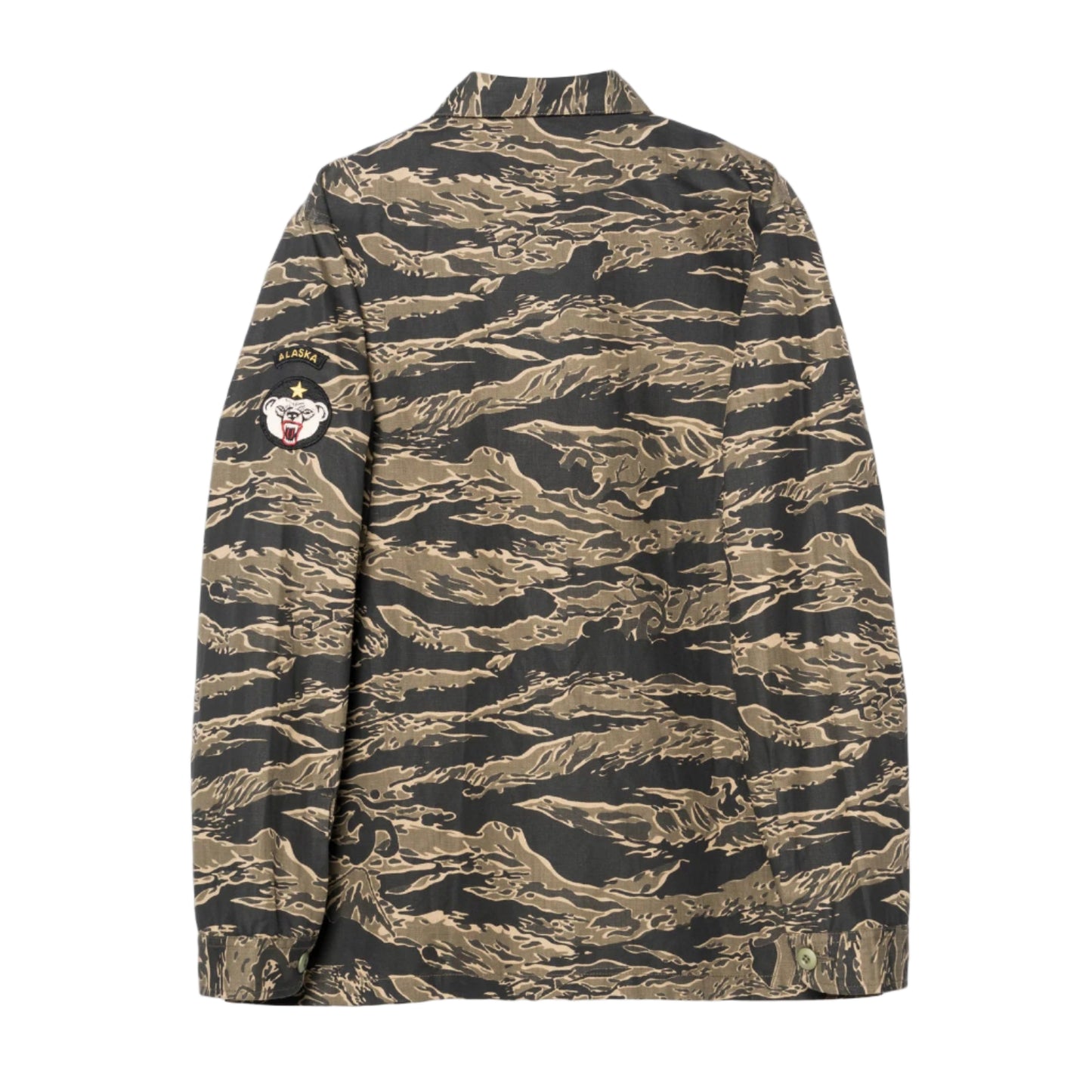 7147 Bonsai Tigerstripe L/S Utility Shirt - Mint Gold