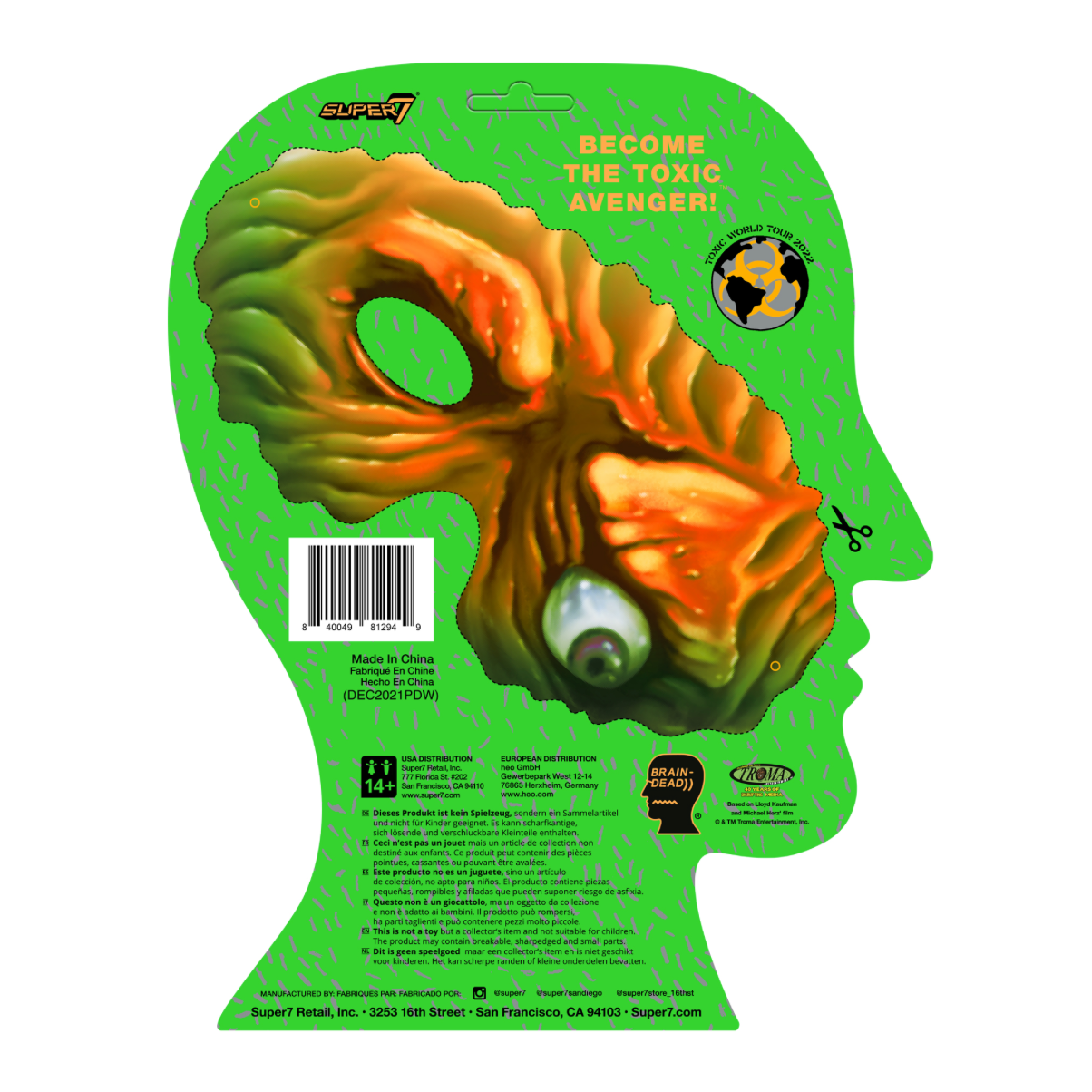 Toxic Avenger x Brain Dead ReAction Figure
