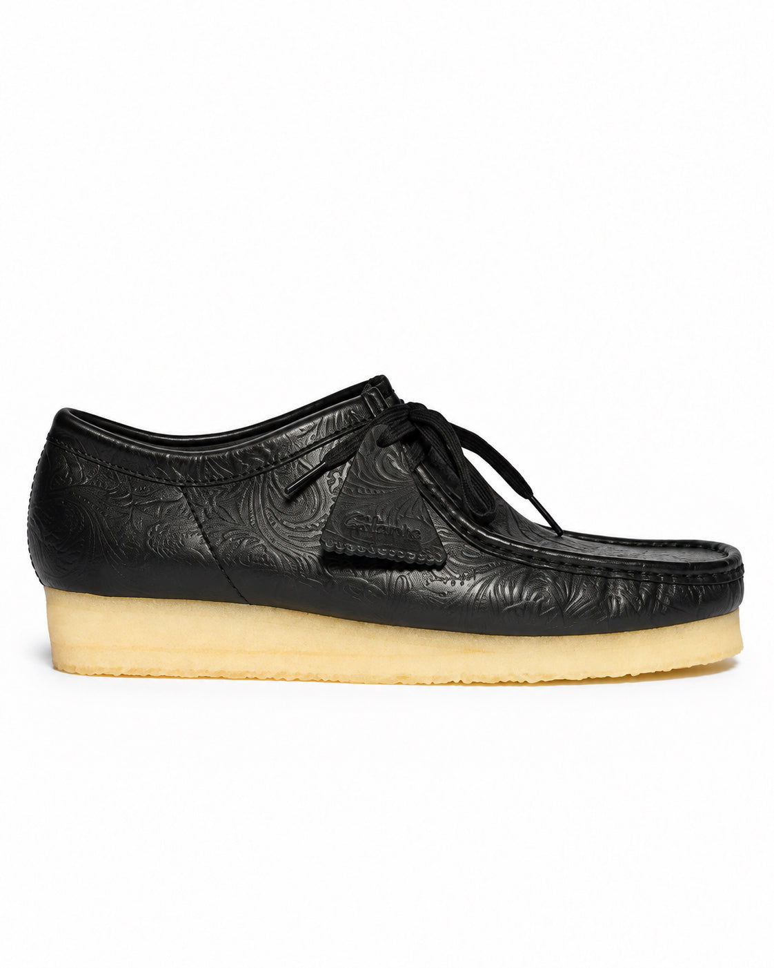 Wallabee - Black Leather Embossed