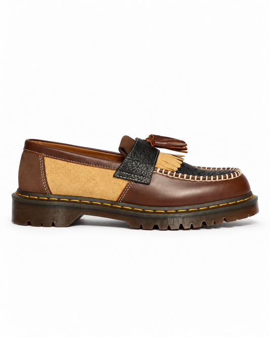 Adrian Patchwork Loafers - Butterscotch/Dark Brown