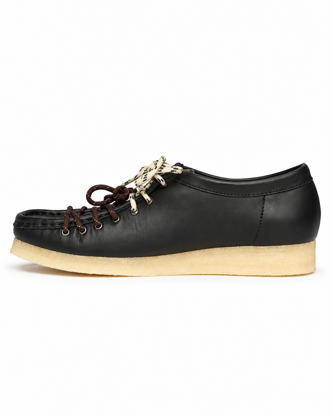 Wallabee Lace - Black Combi Leather