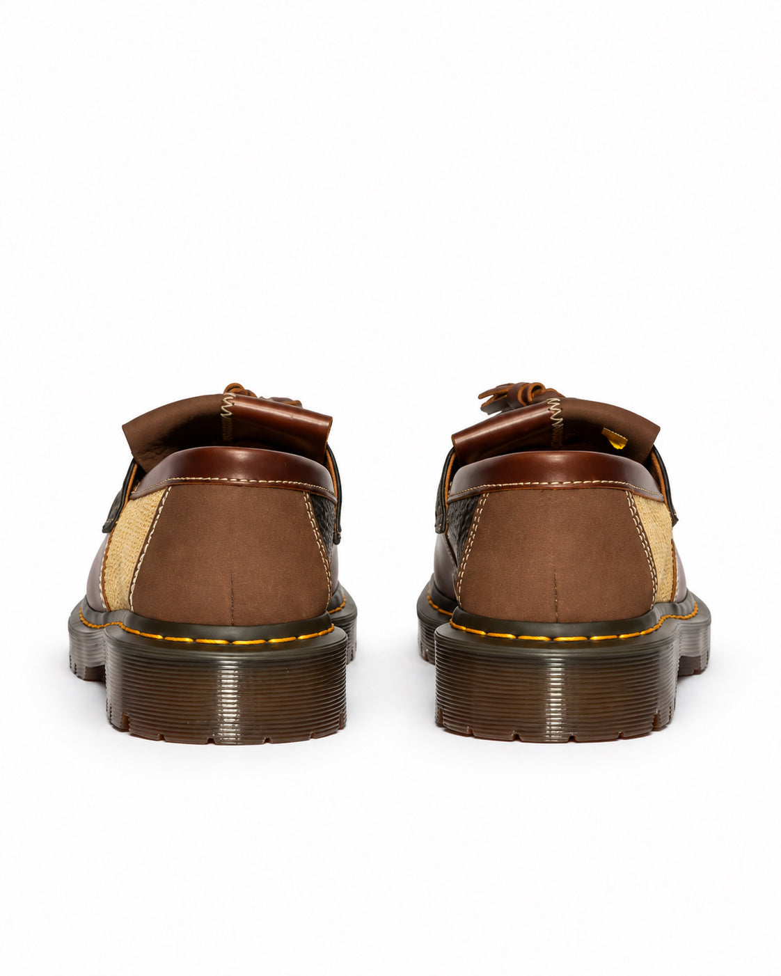 Adrian Patchwork Loafers - Butterscotch/Dark Brown