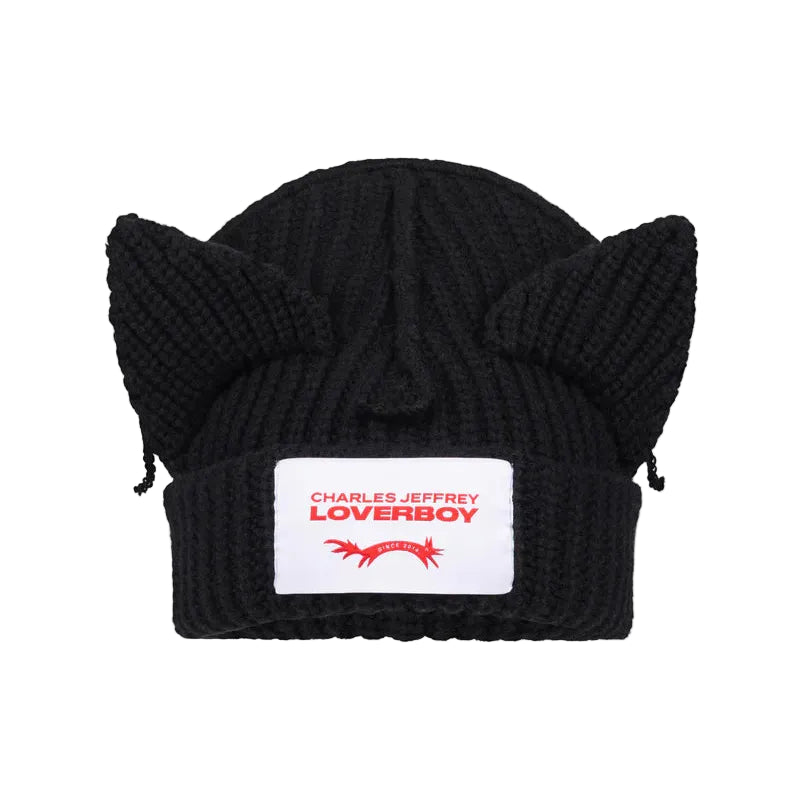 Chunky Ears Beanie - Black