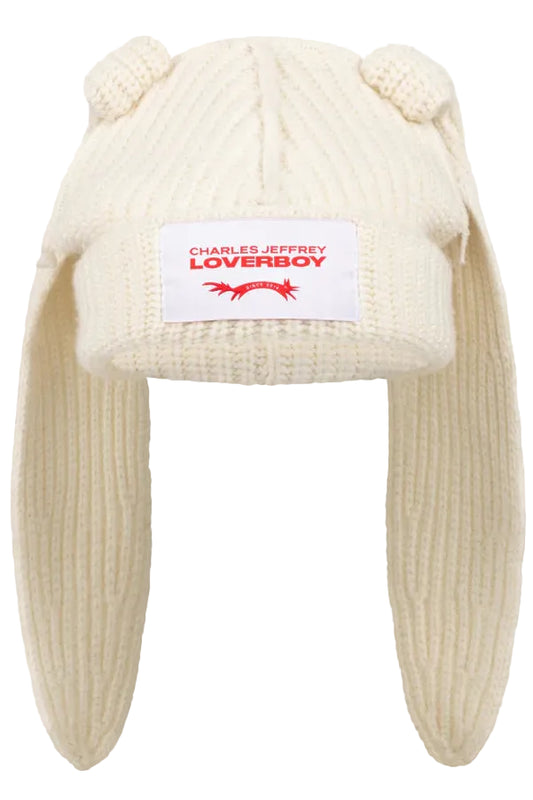 Chunky Rabbit Beanie - Ecru