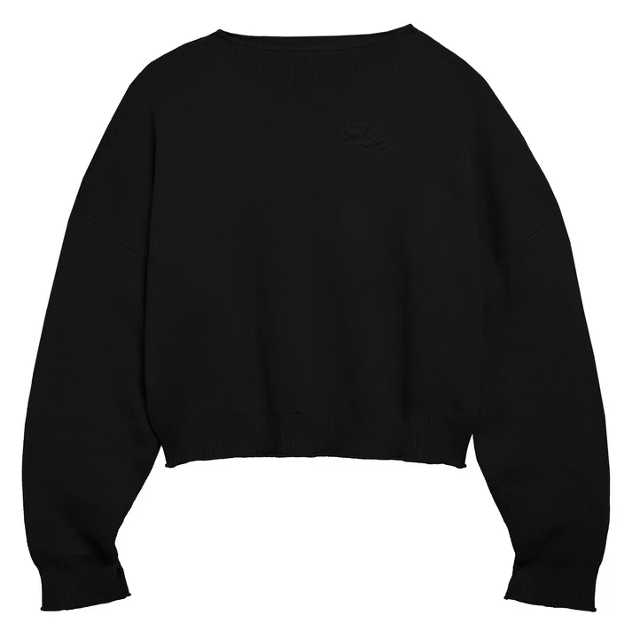 Boat Neck Sweater - Black