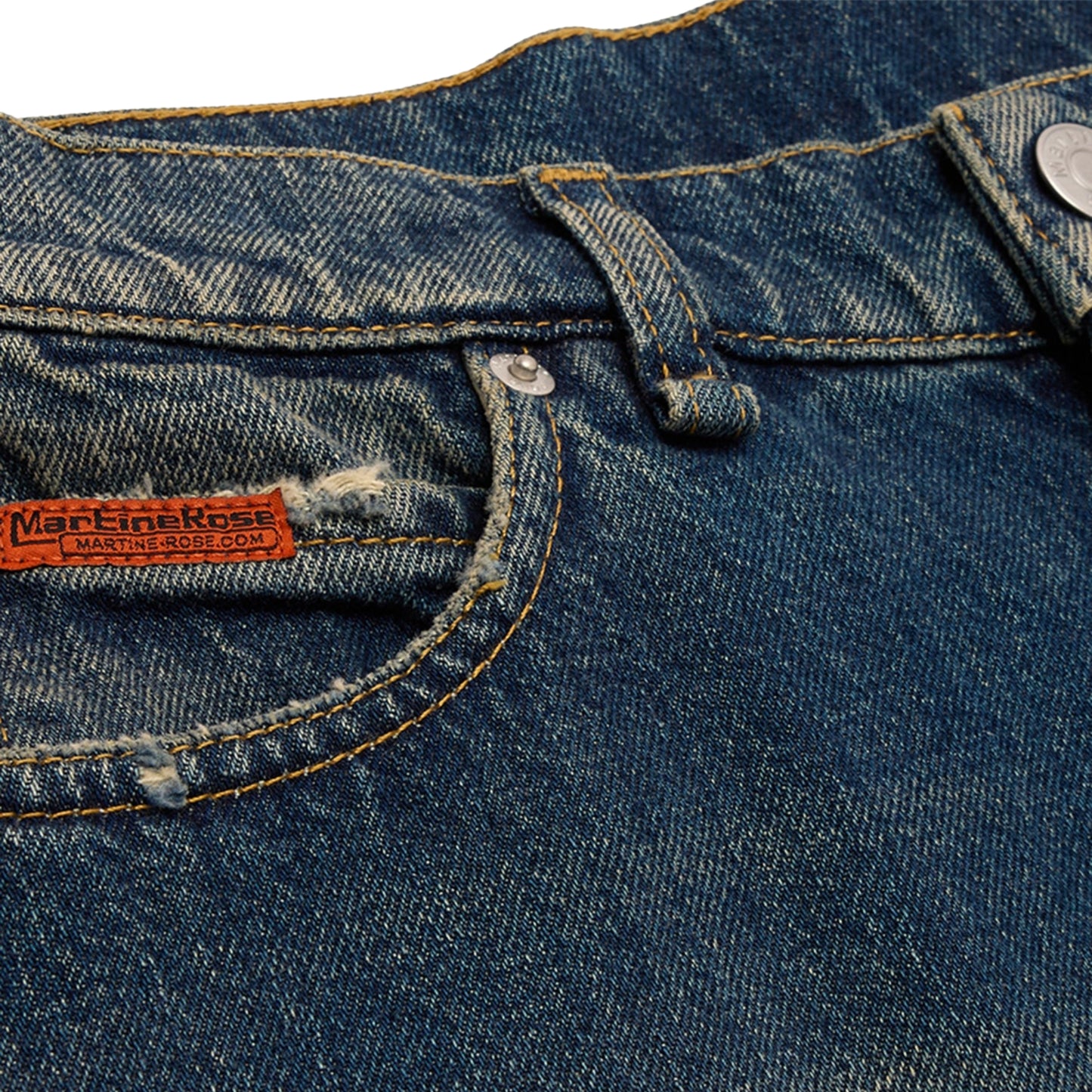Denim Apron Skirt - Blue Trucker Wash