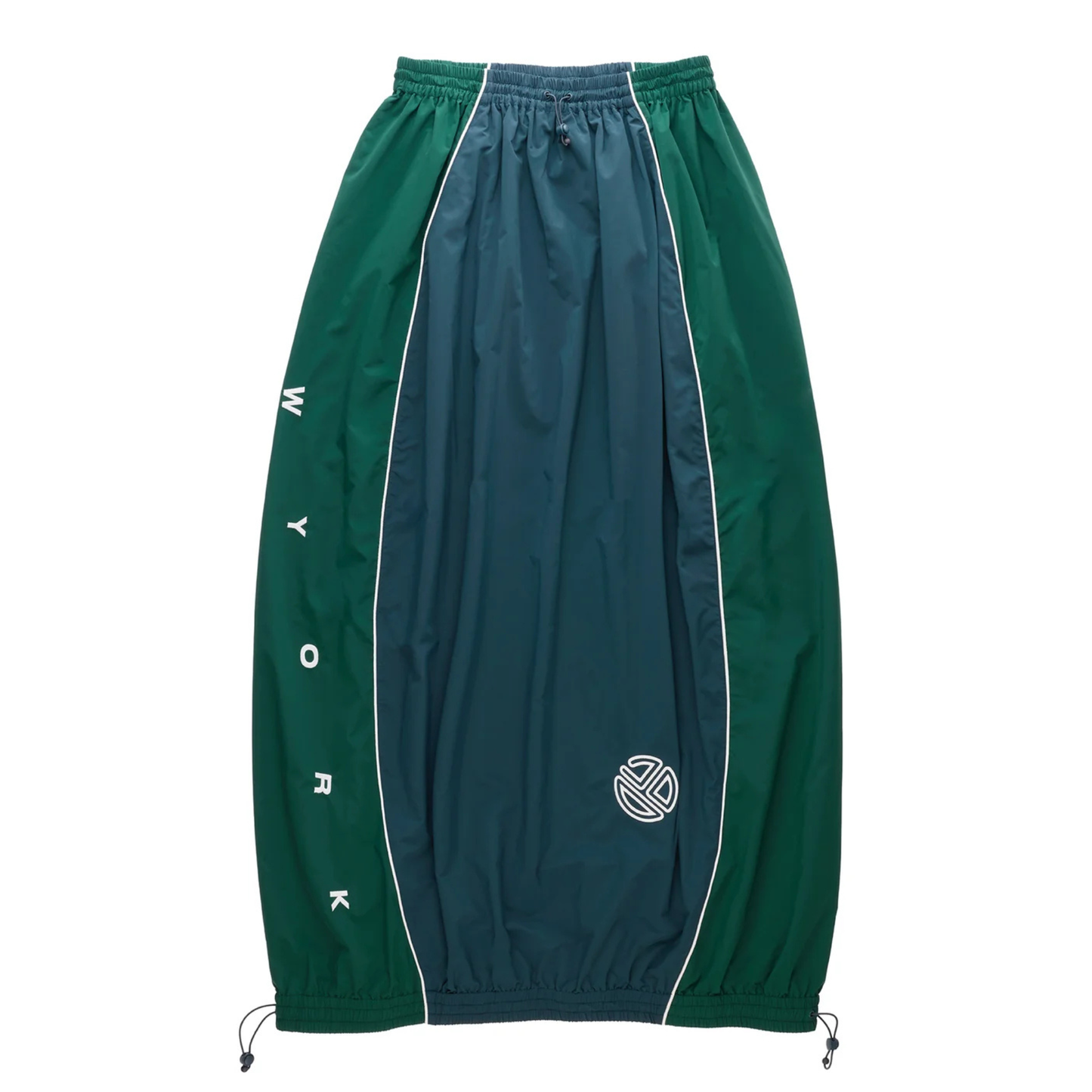 Upside Down Windbreaker Skirt - Green/Blue