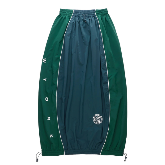 Upside Down Windbreaker Skirt - Green/Blue