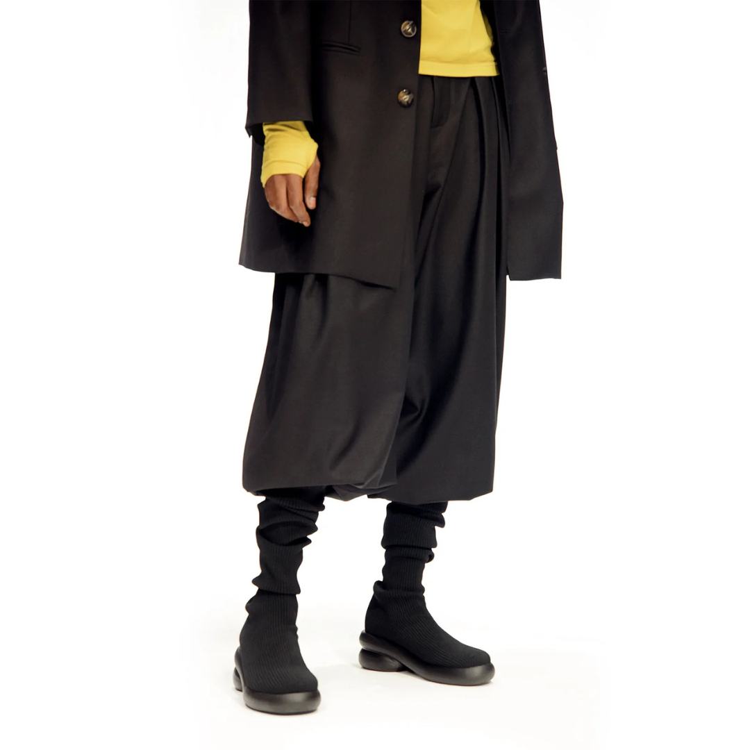 Tall knit Modular Boot - Black
