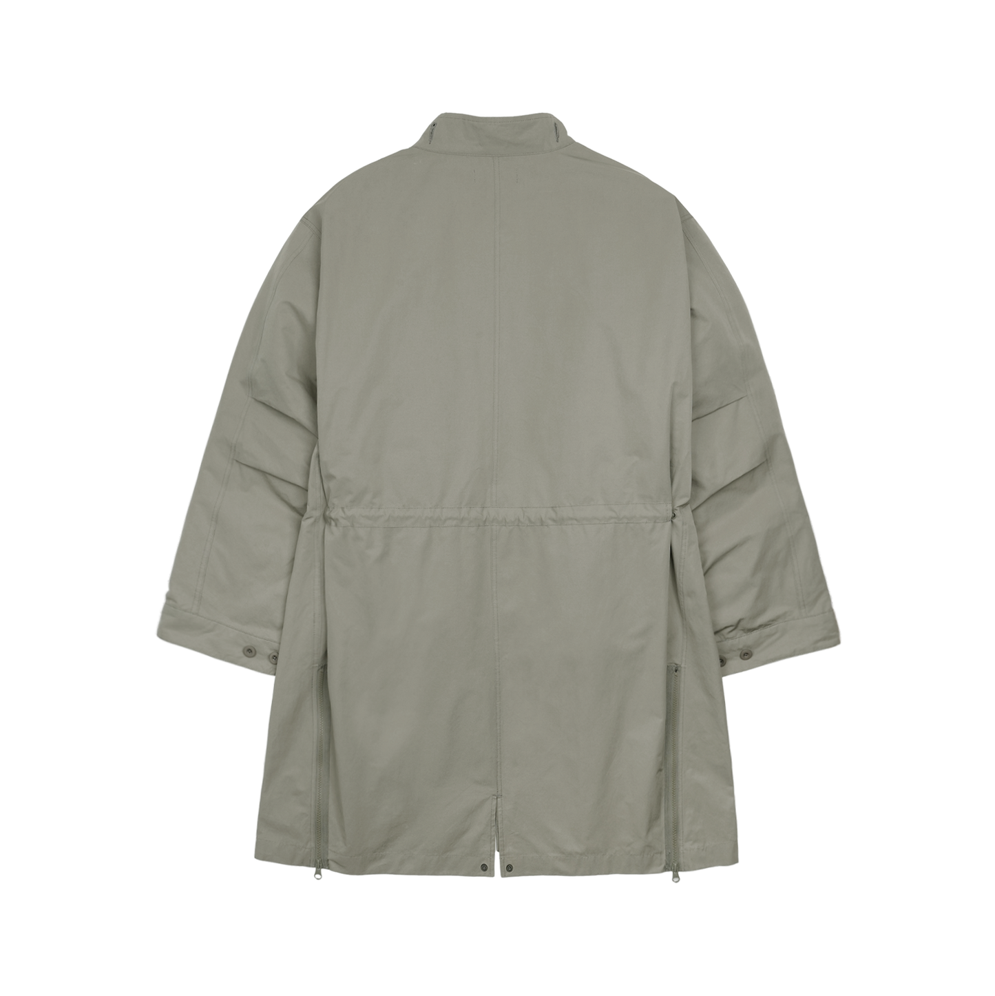 Zipper Field Parka - Grey Beige
