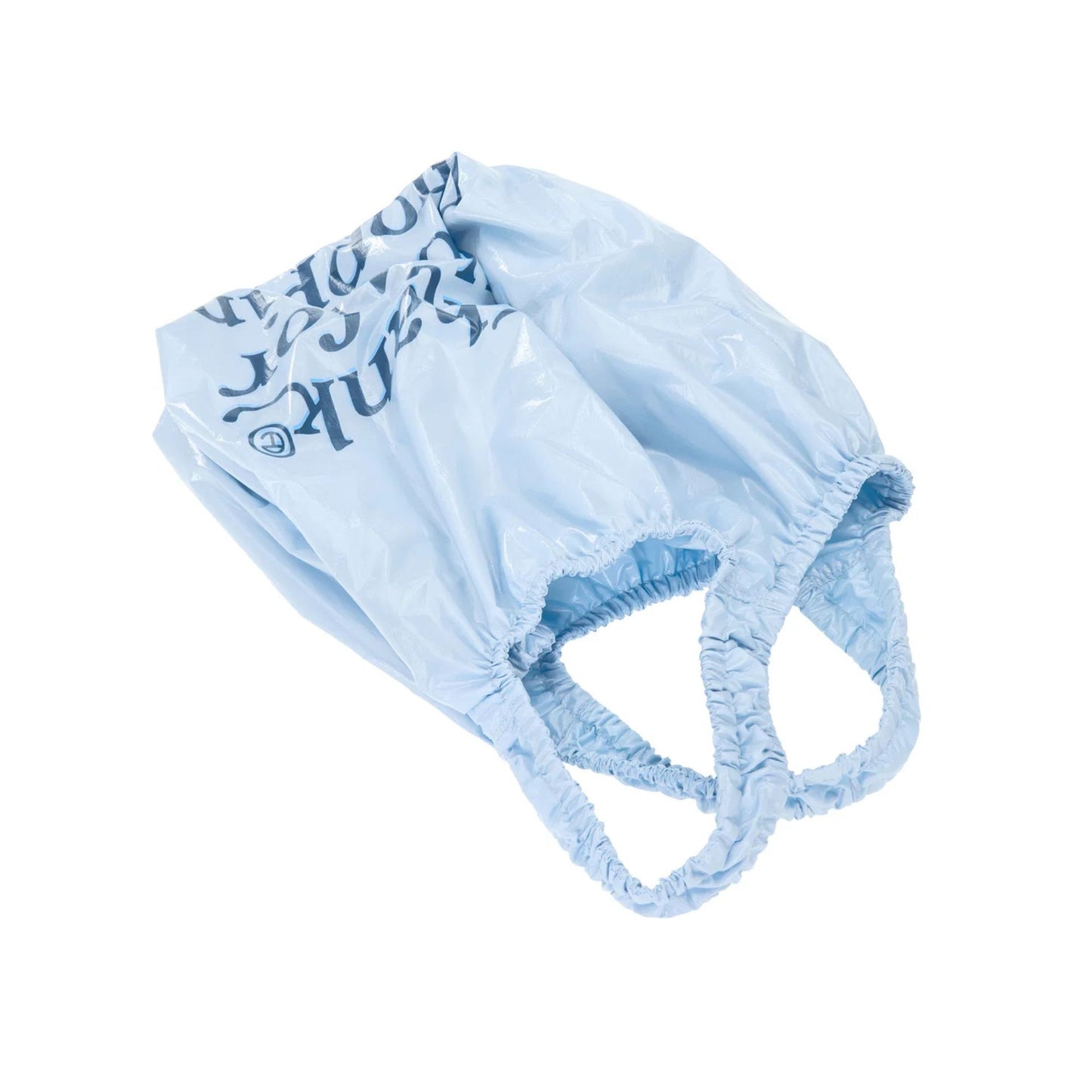 Medium Thank You Plastic Bag - Baby Blue