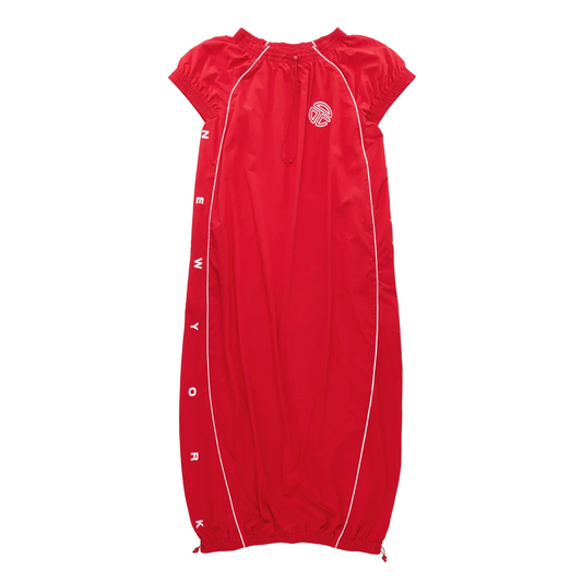 Upside Down Windbreaker Gown - Red
