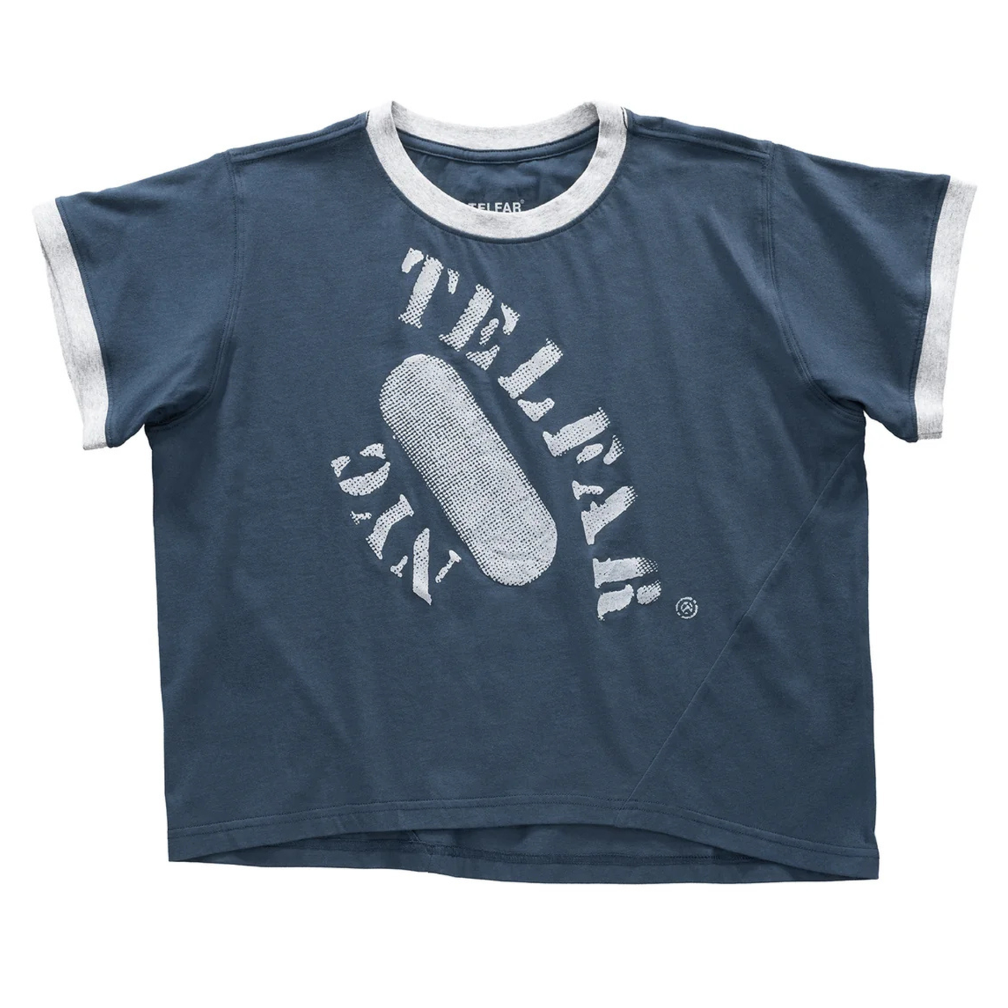 Telfar NYC Twisted Ringer T - Navy/Grey