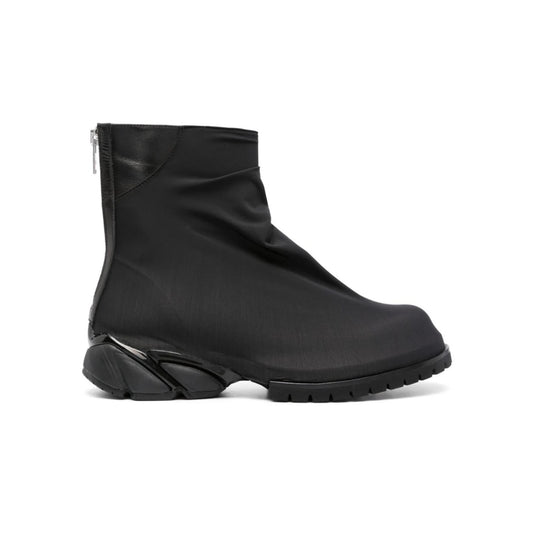 Panelled Zip-up Ankle Boots