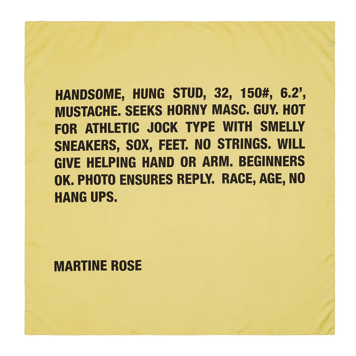 Classified Scarf 100x100 - yellow