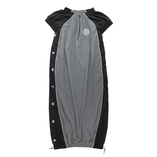 Upside Down Windbreaker Gown - Black/Grey