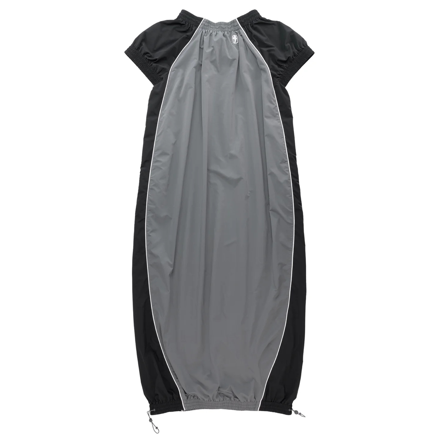 Upside Down Windbreaker Gown - Black/Grey