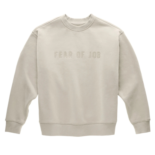 Fear of Job Crewneck - Dark Beige