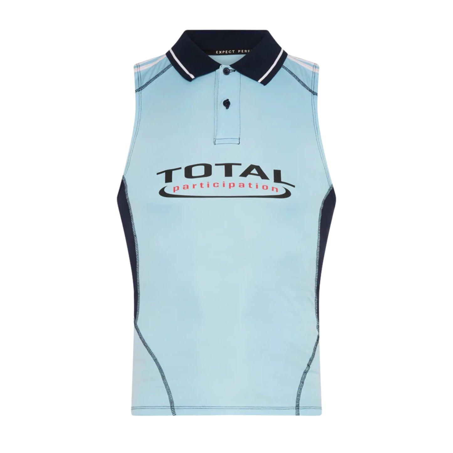 Shrunken Stretch Football Vest - Blue/Light Blue