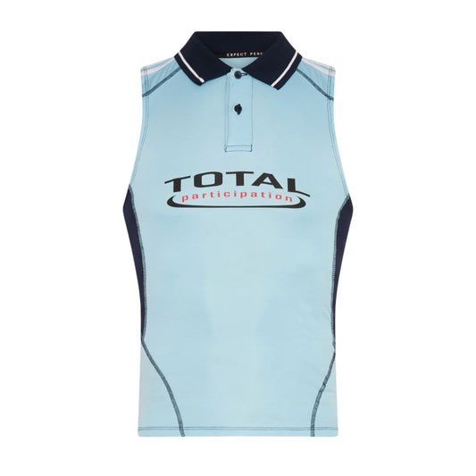 Shrunken Stretch Football Vest - Blue/Light Blue