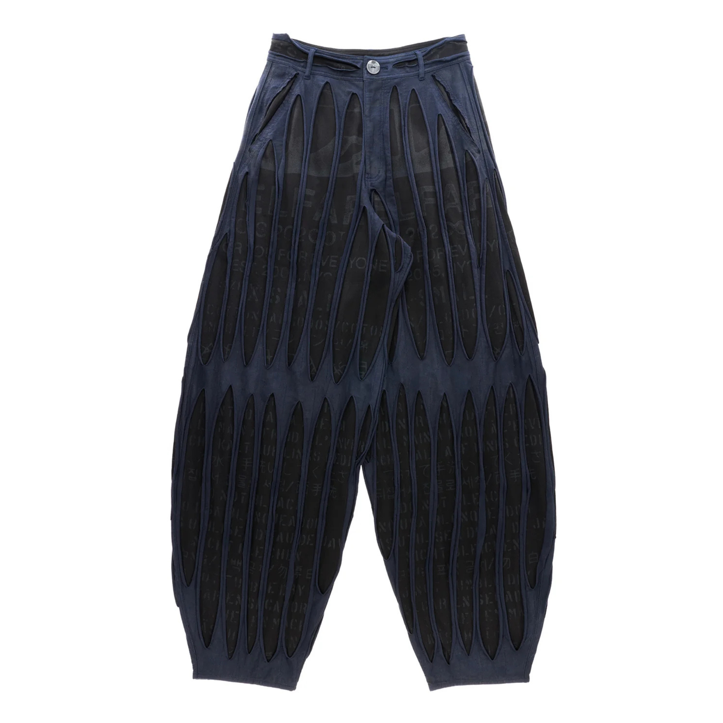 Woodgrain Balloon Pant - Black