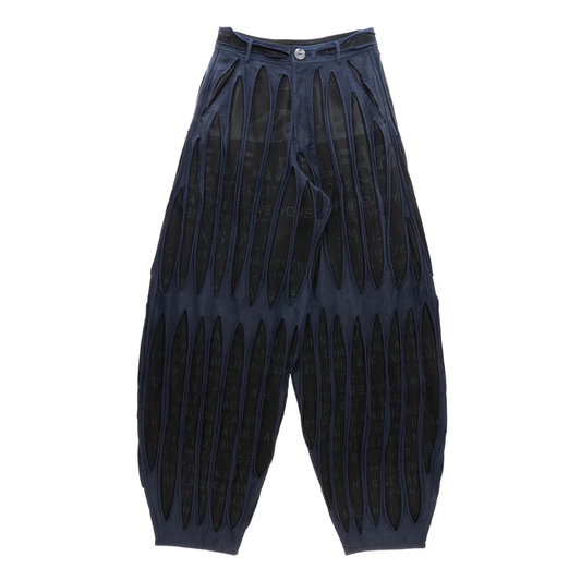 Woodgrain Balloon Pant - Black