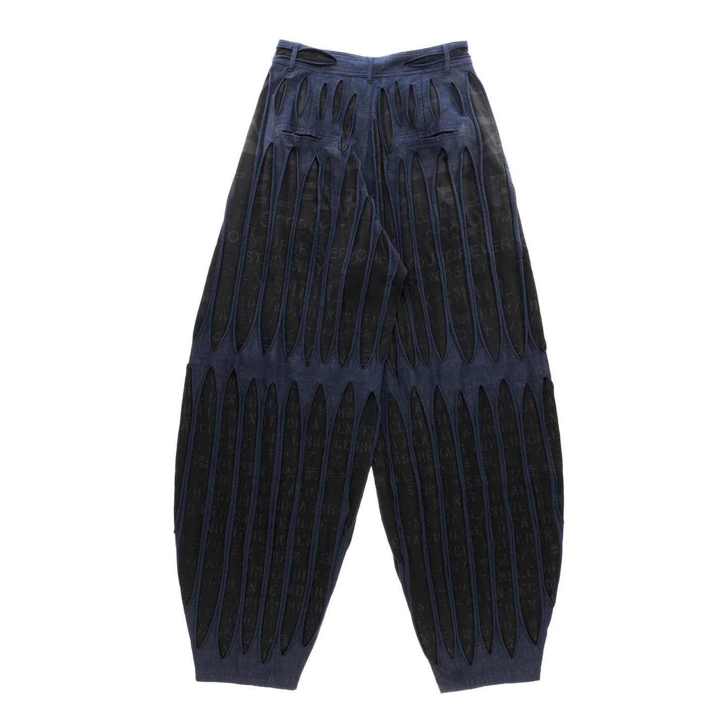 Woodgrain Balloon Pant - Black