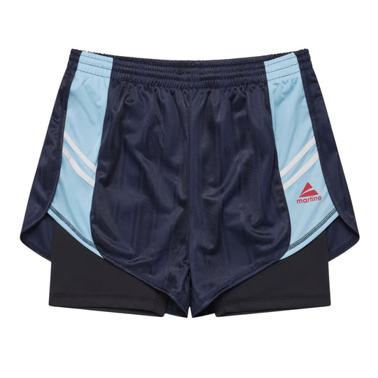 Double Football Short - Blue/Navy