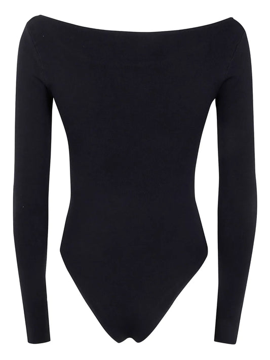 Boat Neck Bodysuit - Black