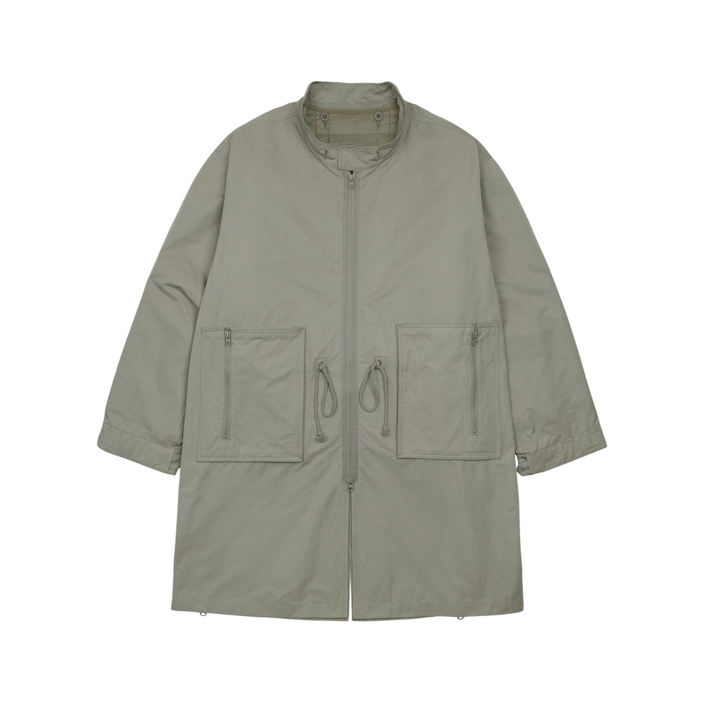 Zipper Field Parka - Grey Beige