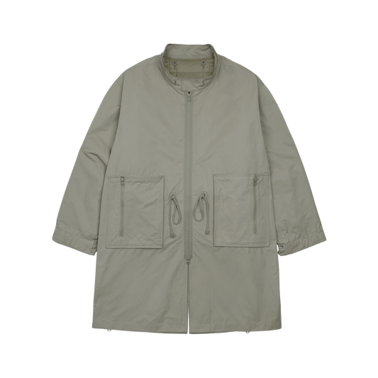 Zipper Field Parka - Grey Beige