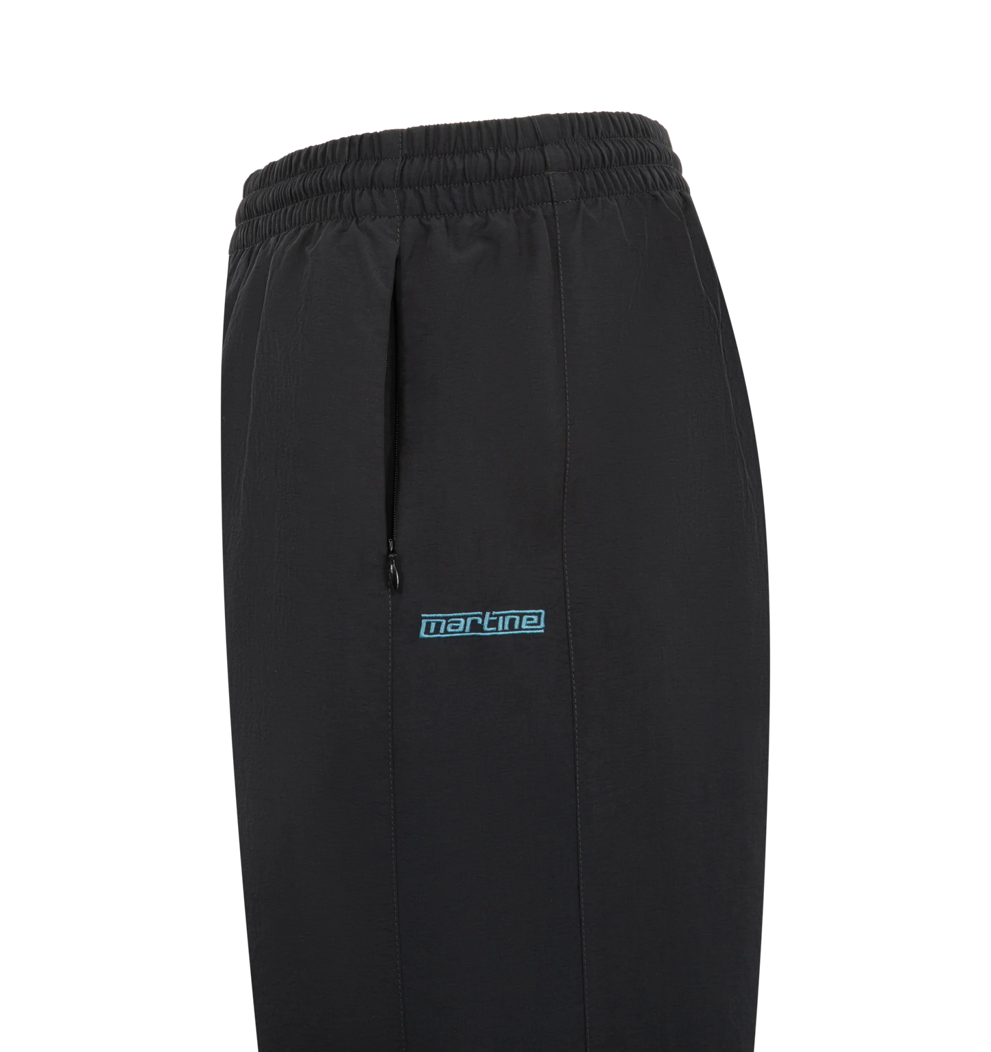 Panelled Trackpant - Black/Teal/Black