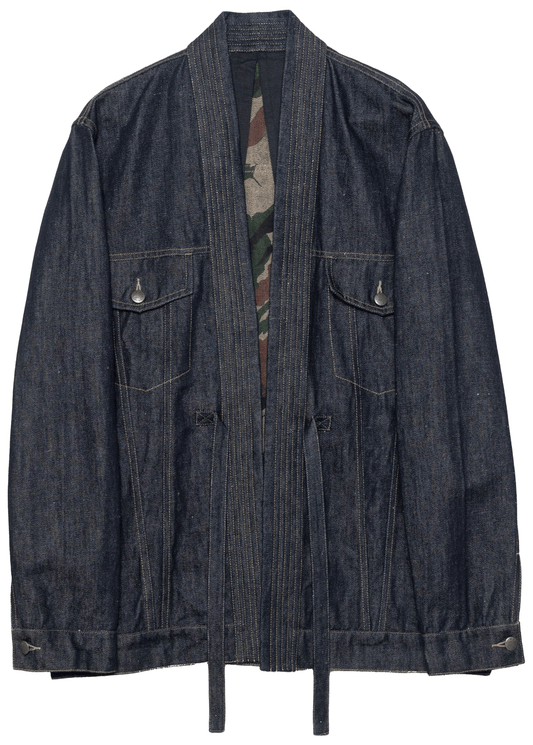 6059 Maha Hemp Denim Kimono - Indigo