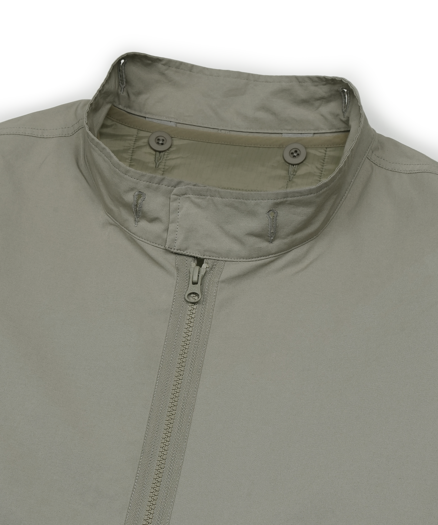 Zipper Field Parka - Grey Beige