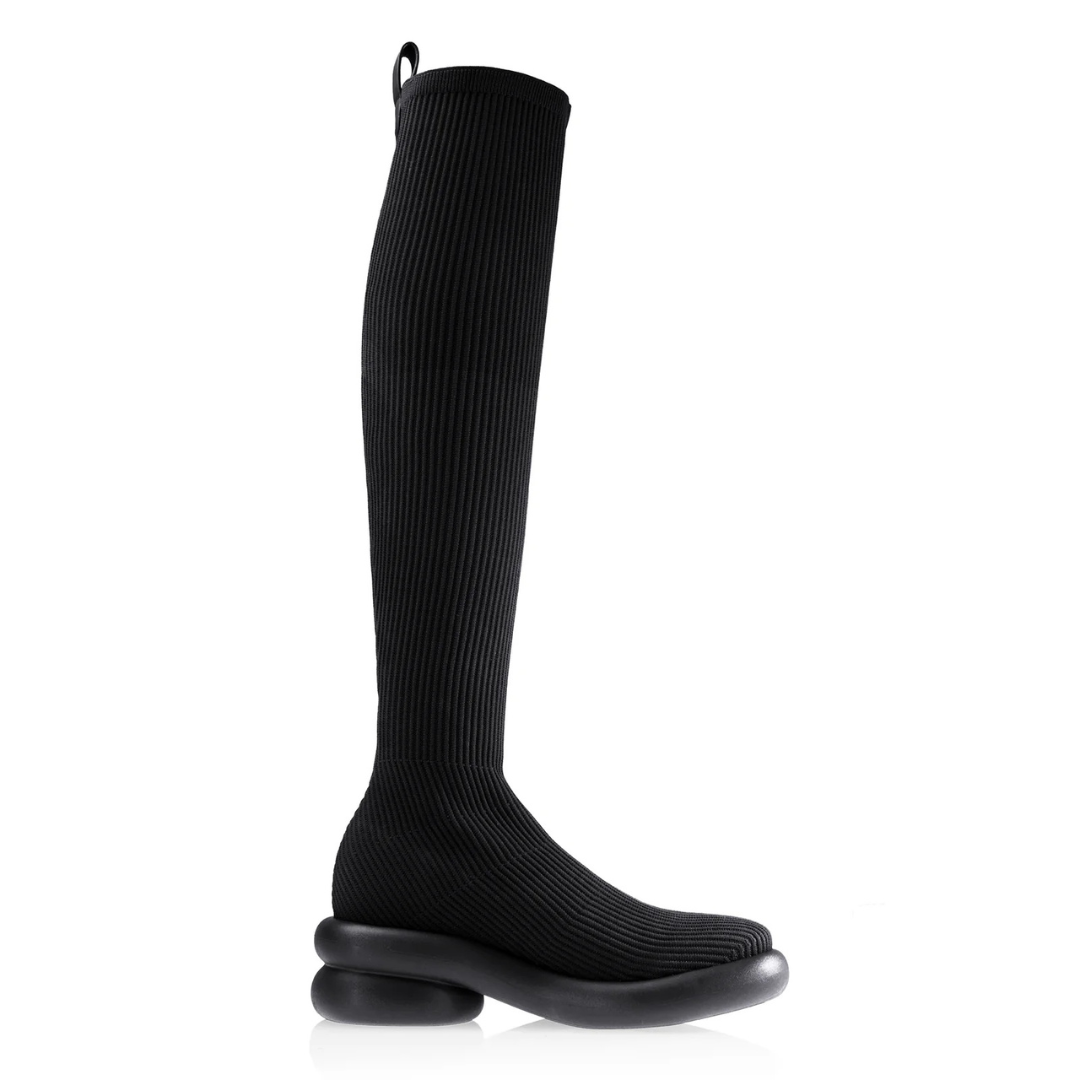 Tall knit Modular Boot - Black