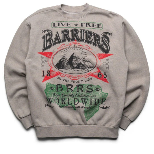 On The Front Line Crewneck - Heather Grey