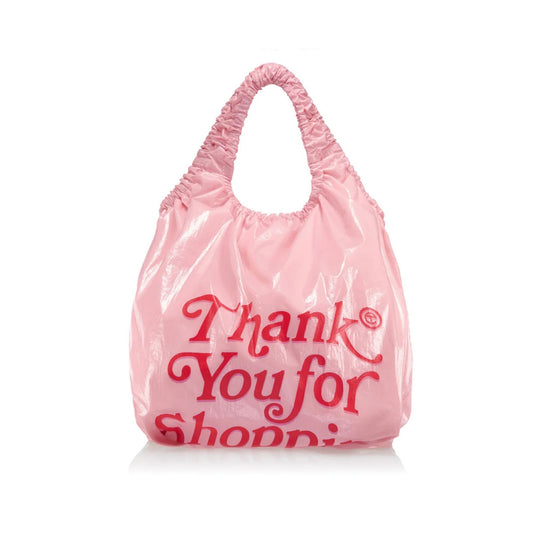 Medium Thank You Plastic Bag - Pink