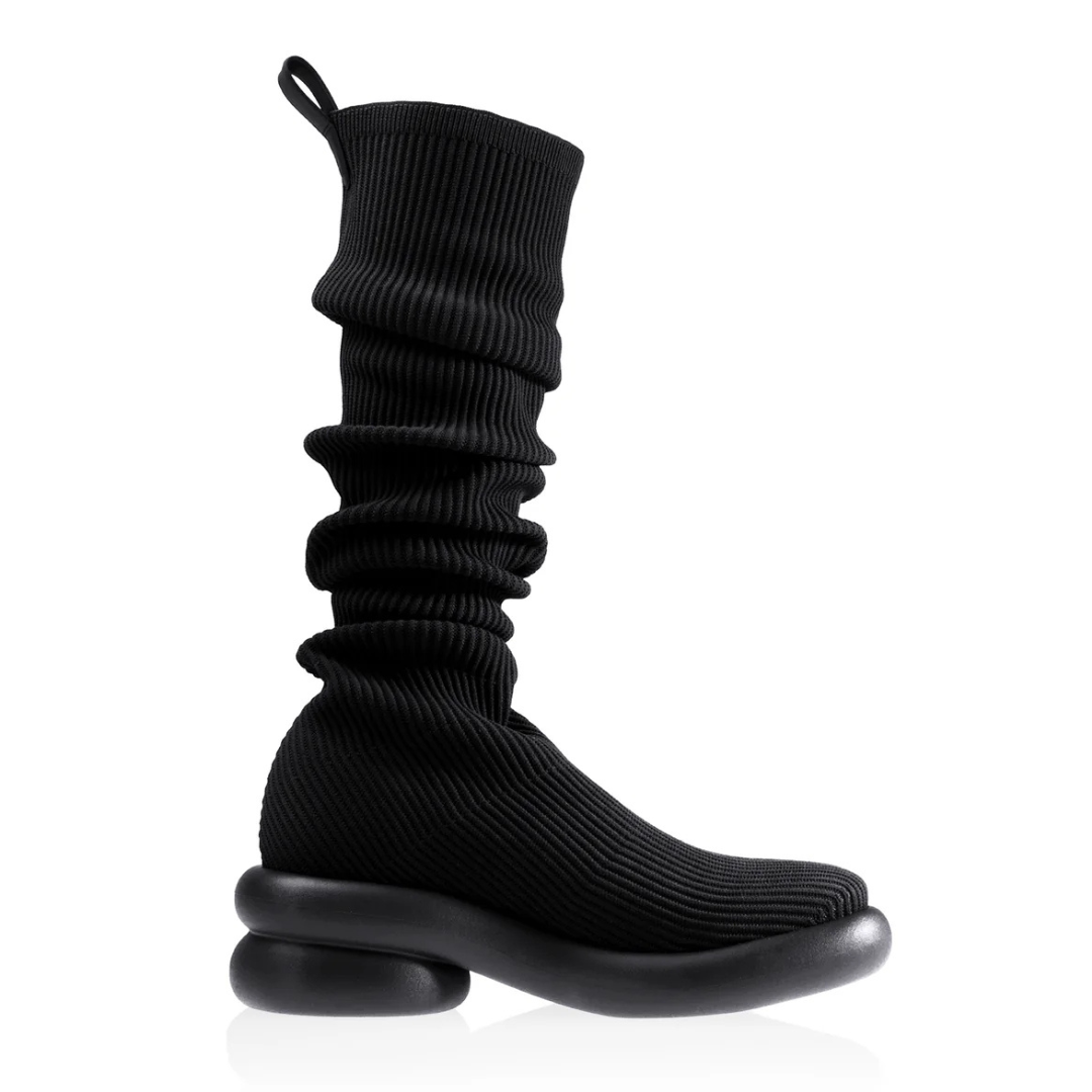 Tall knit Modular Boot - Black